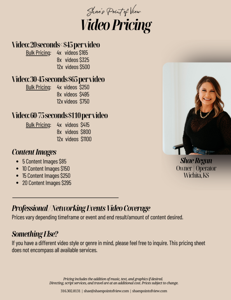 Shae's Point of View Pricing - March 17, 2026